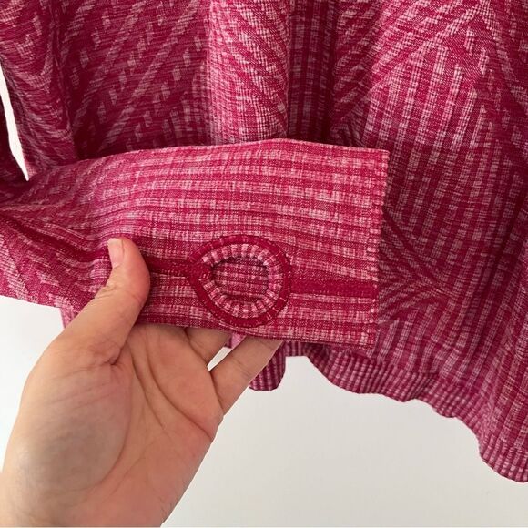 Lululemon Rest Less Heathered Berry Rumble Textured Slim Fit Long Sleeve Shirt - Picture 7 of 10